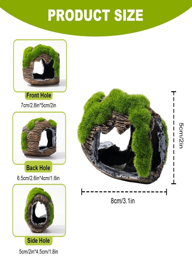 إكسسوارات حوض السمك Swirge Betta Broken Barrel Decor، كهف مخبأ السمك المصنوع من الراتنج، زينة حوض السمك، ألعاب حوض السمك، إكسسوارات الفتحات (صغيرة) - Image 2